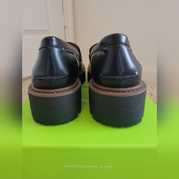 NWT New In Box Sam Edelman Women's Size 7.5 Laurs Platform Lug Sole Black Loafer - Picture 6 of 9